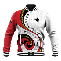 Papua New Guinea 50th Independence Anniversary Baseball Jacket Special Style White Version LT05 Unisex White - Polynesian Pride