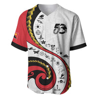 Papua New Guinea 50th Independence Anniversary Baseball Jersey Special Style White Version LT05 White - Polynesian Pride