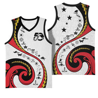 Papua New Guinea Independence Basketball Jersey Special Style White Version LT05 - Polynesian Pride