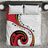 Papua New Guinea Independence Bedding Set Special Style White Version LT05 White - Polynesian Pride