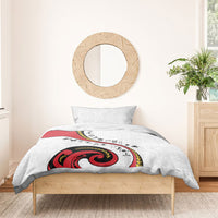 Papua New Guinea Independence Bedding Set Special Style White Version LT05 - Polynesian Pride