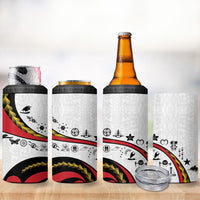 Papua New Guinea Independence 4 in 1 Can Cooler Tumbler Special Style White Version LT05 - Polynesian Pride