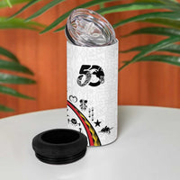 Papua New Guinea 50th Independence Anniversary 4 in 1 Can Cooler Tumbler Special Style White Version LT05 - Polynesian Pride