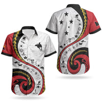 Papua New Guinea Independence Couples Matching Tank Maxi Dress and Hawaiian Shirt Special Style White Version LT05 - Polynesian Pride