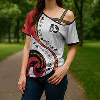 Papua New Guinea Independence Cross Shoulder Shirt Special Style White Version LT05 - Polynesian Pride