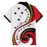 Papua New Guinea Independence Family Matching Tank Maxi Dress and Hawaiian Shirt Special Style White Version LT05 Dad's Shirt - Long Sleeve White - Polynesian Pride