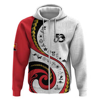 Papua New Guinea 50th Independence Anniversary Hoodie Special Style White Version LT05 Zip Hoodie White - Polynesian Pride