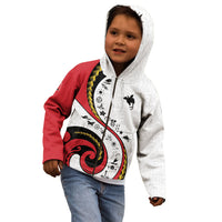 Papua New Guinea Independence Kid Hoodie Special Style White Version LT05 - Polynesian Pride