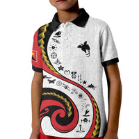 Papua New Guinea 50th Independence Anniversary Kid Polo Shirt Special Style White Version LT05 Kid White - Polynesian Pride