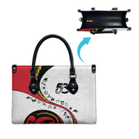 Papua New Guinea Independence Leather Bag Special Style White Version LT05 - Polynesian Pride