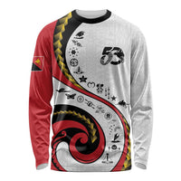 Papua New Guinea Independence Long Sleeve Shirt Special Style White Version LT05 Unisex White - Polynesian Pride
