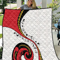 Papua New Guinea 50th Independence Anniversary Quilt Special Style White Version LT05 White - Polynesian Pride