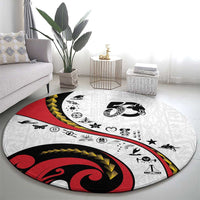 Papua New Guinea Independence Round Carpet Special Style White Version LT05 - Polynesian Pride
