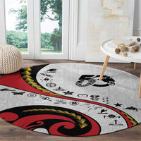 Papua New Guinea Independence Round Carpet Special Style White Version LT05 - Polynesian Pride