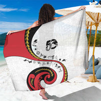 Papua New Guinea Independence Sarong Special Style White Version LT05 One Size 44 x 66 inches White - Polynesian Pride