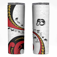 Papua New Guinea Independence Skinny Tumbler Special Style White Version LT05 White - Polynesian Pride