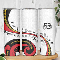 Papua New Guinea Independence Skinny Tumbler Special Style White Version LT05 - Polynesian Pride