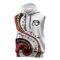 Papua New Guinea Independence Sleeveless Hoodie Special Style White Version LT05 White - Polynesian Pride