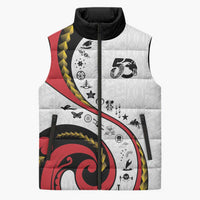 Papua New Guinea Independence Sleeveless Puffer Jacket Special Style White Version LT05 Unisex White - Polynesian Pride