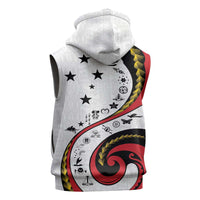 Papua New Guinea Independence Sleeveless Zip Hoodie Special Style White Version LT05 - Polynesian Pride
