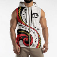 Papua New Guinea Independence Sleeveless Zip Hoodie Special Style White Version LT05 - Polynesian Pride