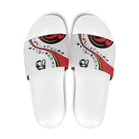 Papua New Guinea 50th Independence Anniversary Slide Sandals Special Style White Version LT05 White - Polynesian Pride