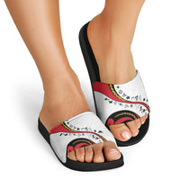Papua New Guinea 50th Independence Anniversary Slide Sandals Special Style White Version LT05 - Polynesian Pride
