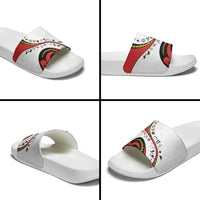 Papua New Guinea 50th Independence Anniversary Slide Sandals Special Style White Version LT05 - Polynesian Pride