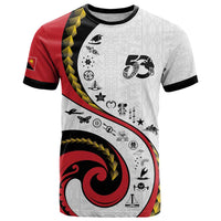 Papua New Guinea 50th Independence Anniversary T Shirt Special Style White Version LT05 White - Polynesian Pride