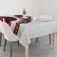 Papua New Guinea 50th Independence Anniversary Tablecloth Special Style White Version LT05 - Polynesian Pride