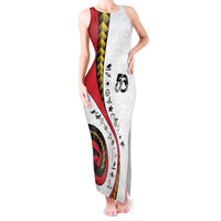 Papua New Guinea Independence Tank Maxi Dress Special Style White Version LT05 Women White - Polynesian Pride