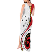 Papua New Guinea 50th Independence Anniversary Tank Maxi Dress Special Style White Version - Polynesian Pride