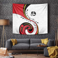 Papua New Guinea Independence Tapestry Special Style White Version LT05 White - Polynesian Pride
