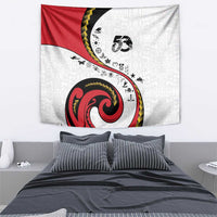 Papua New Guinea 50th Independence Anniversary Tapestry Special Style White Version - Polynesian Pride