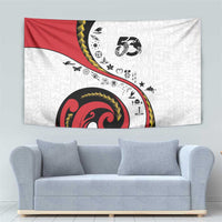 Papua New Guinea 50th Independence Anniversary Tapestry Special Style White Version - Polynesian Pride