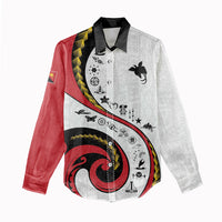Papua New Guinea 50th Independence Anniversary Women Casual Shirt Special Style White Version LT05 - Polynesian Pride
