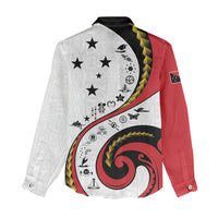 Papua New Guinea 50th Independence Anniversary Women Casual Shirt Special Style White Version LT05 - Polynesian Pride