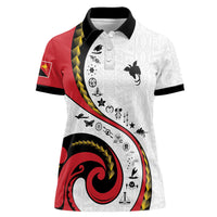 Papua New Guinea Independence Women Polo Shirt Special Style White Version LT05 Female White - Polynesian Pride