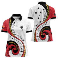 Papua New Guinea Independence Women Polo Shirt Special Style White Version LT05 - Polynesian Pride