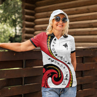 Papua New Guinea Independence Women Polo Shirt Special Style White Version LT05 - Polynesian Pride