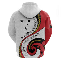 Papua New Guinea Independence Zip Hoodie Special Style White Version LT05 - Polynesian Pride