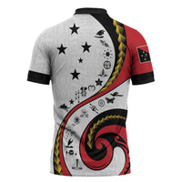 Papua New Guinea 50th Independence Anniversary Zipper Polo Shirt Special Style White Version LT05 - Polynesian Pride
