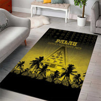 Palau Independence Day Area Rug Palauan Tattoo Pattern - Polynesian Pride