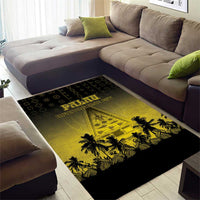 Palau Independence Day Area Rug Palauan Tattoo Pattern - Polynesian Pride