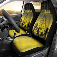 Palau Independence Day Car Seat Cover Palauan Tattoo Pattern - Polynesian Pride