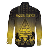 Personalised Palau Independence Day Family Matching Mermaid Dress and Hawaiian Shirt Palauan Tattoo Pattern - Polynesian Pride