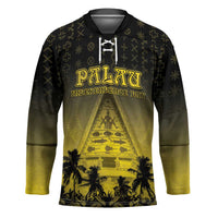 Personalised Palau Independence Day Hockey Jersey Palauan Tattoo Pattern LT05 Unisex Black - Polynesian Pride