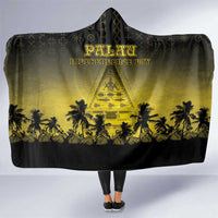 Palau Independence Day Hooded Blanket Palauan Tattoo Pattern - Polynesian Pride