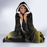 Palau Independence Day Hooded Blanket Palauan Tattoo Pattern - Polynesian Pride