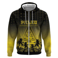 Personalised Palau Independence Day Hoodie Palauan Tattoo Pattern - Polynesian Pride